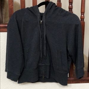Victoria Secret cropped hooded dark grey jacket